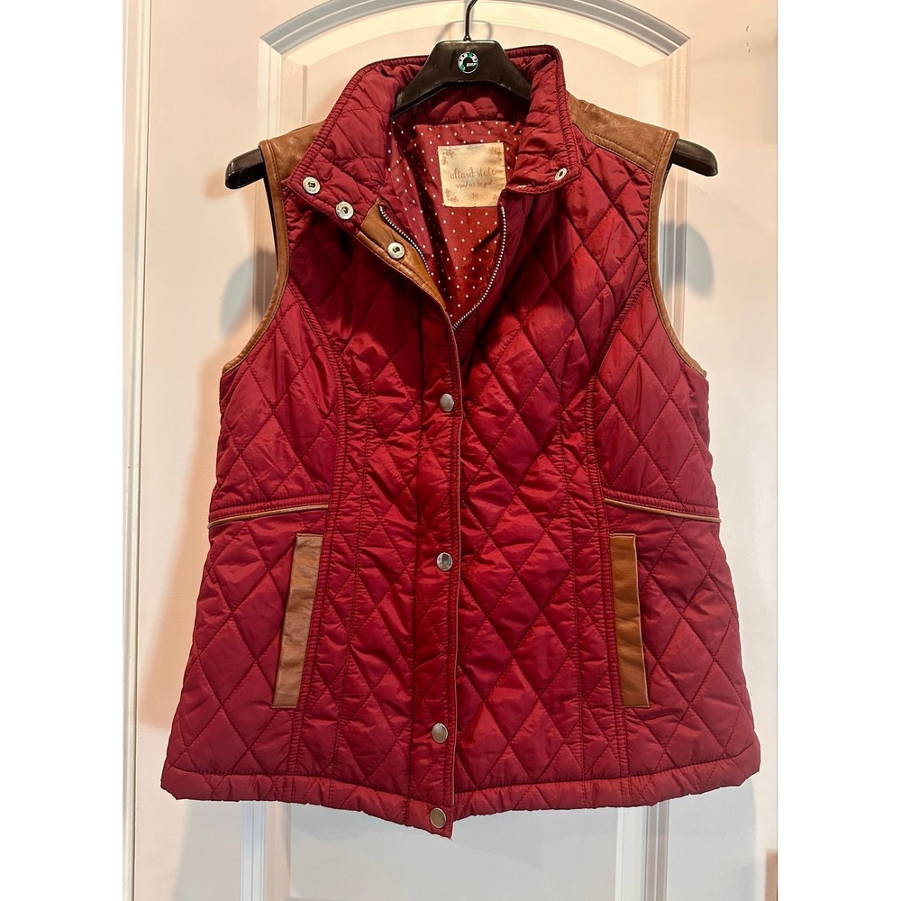 Altar'd State Red Trimmed Vest Sz Medium